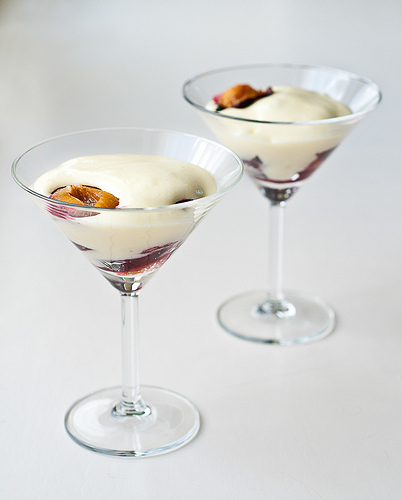 Zabaglione with Roasted Plums