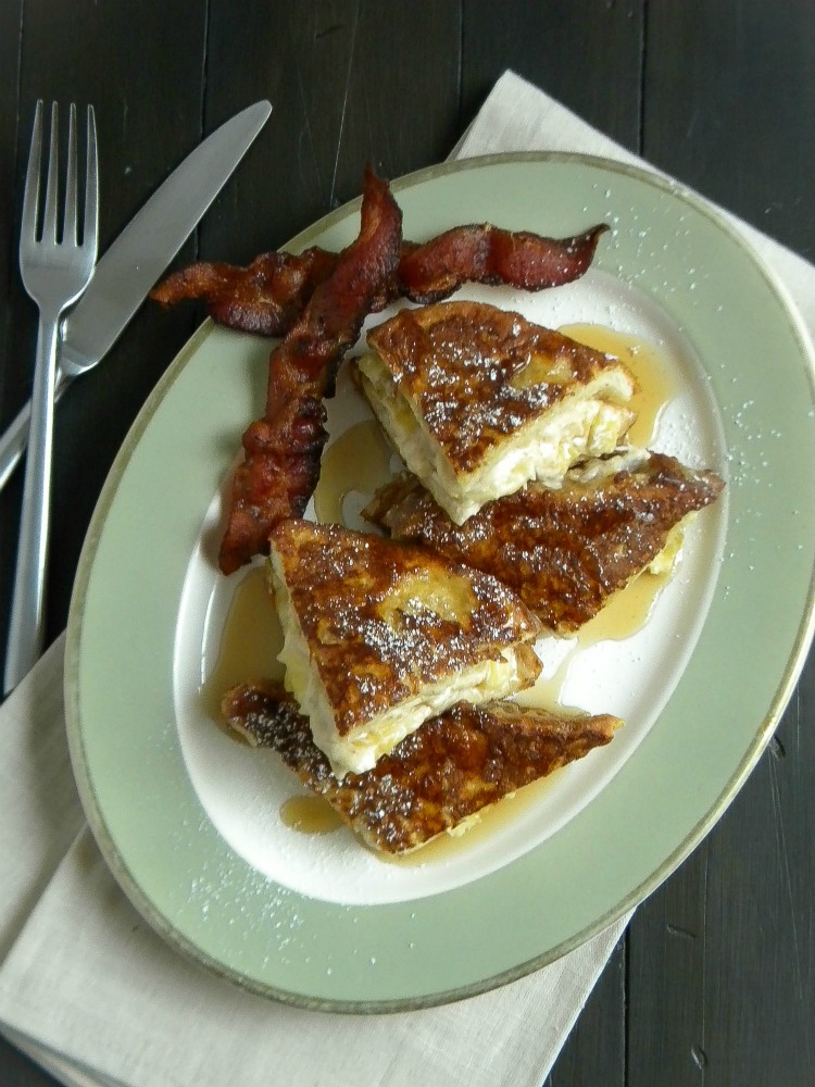Banana & Cream Cheese Stuffed French Toast