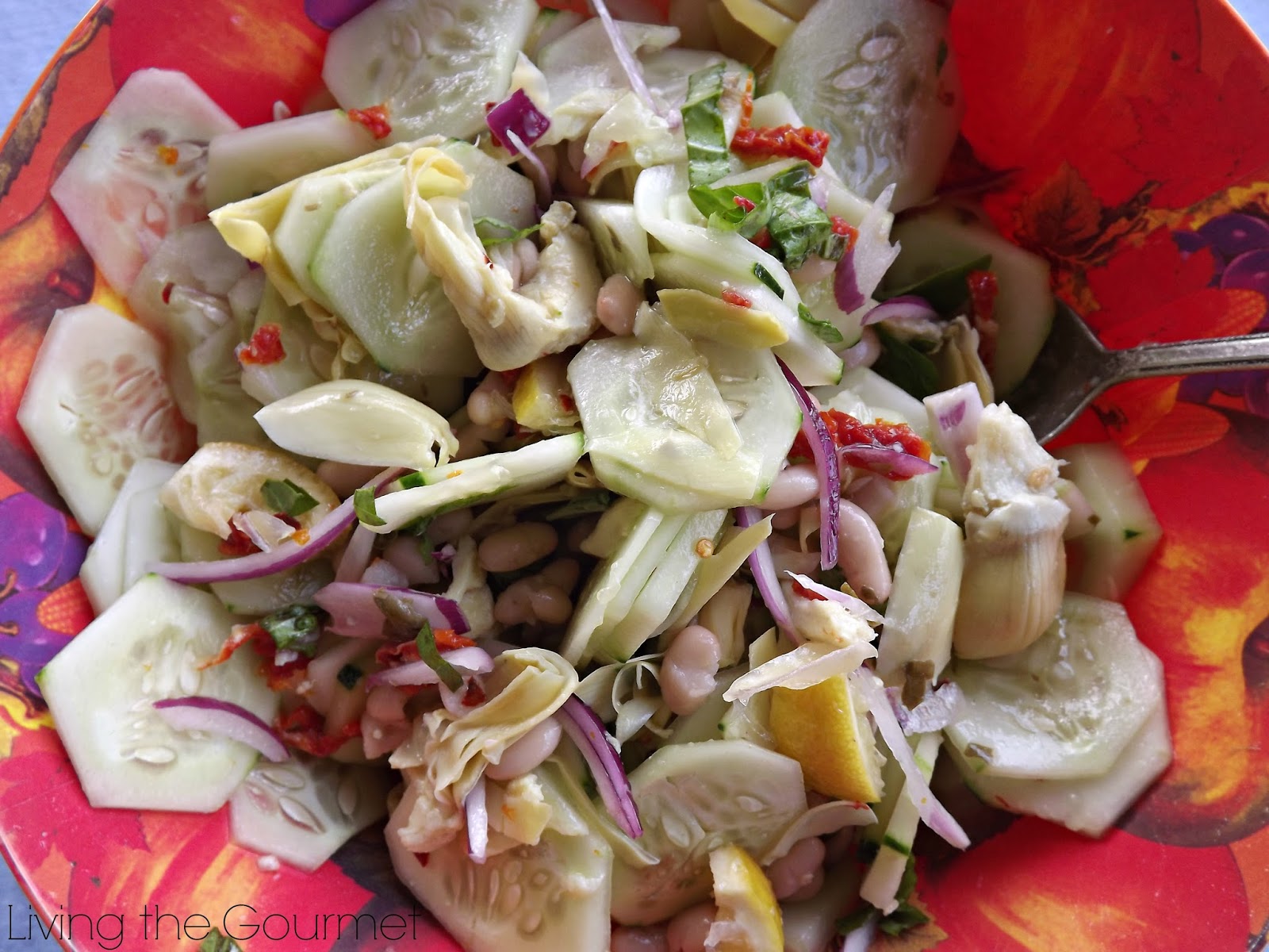 Cucumber and Cannellini Bean Side Salad
