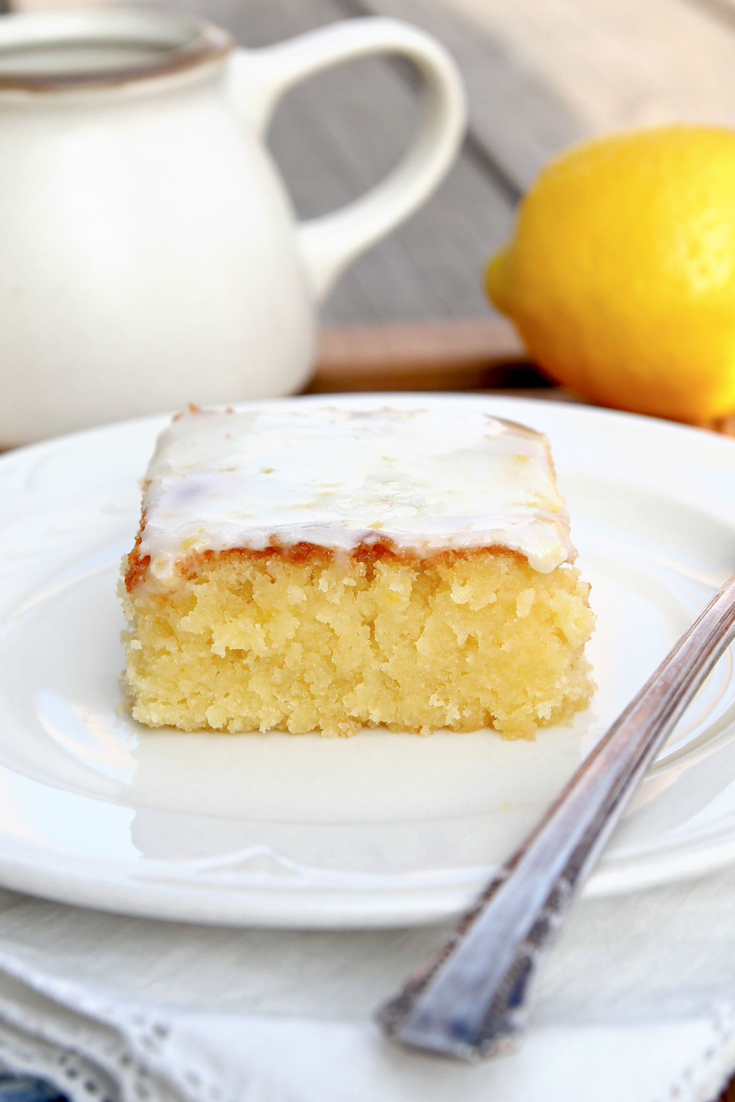 Lemon Blondies with Lemon Glaze