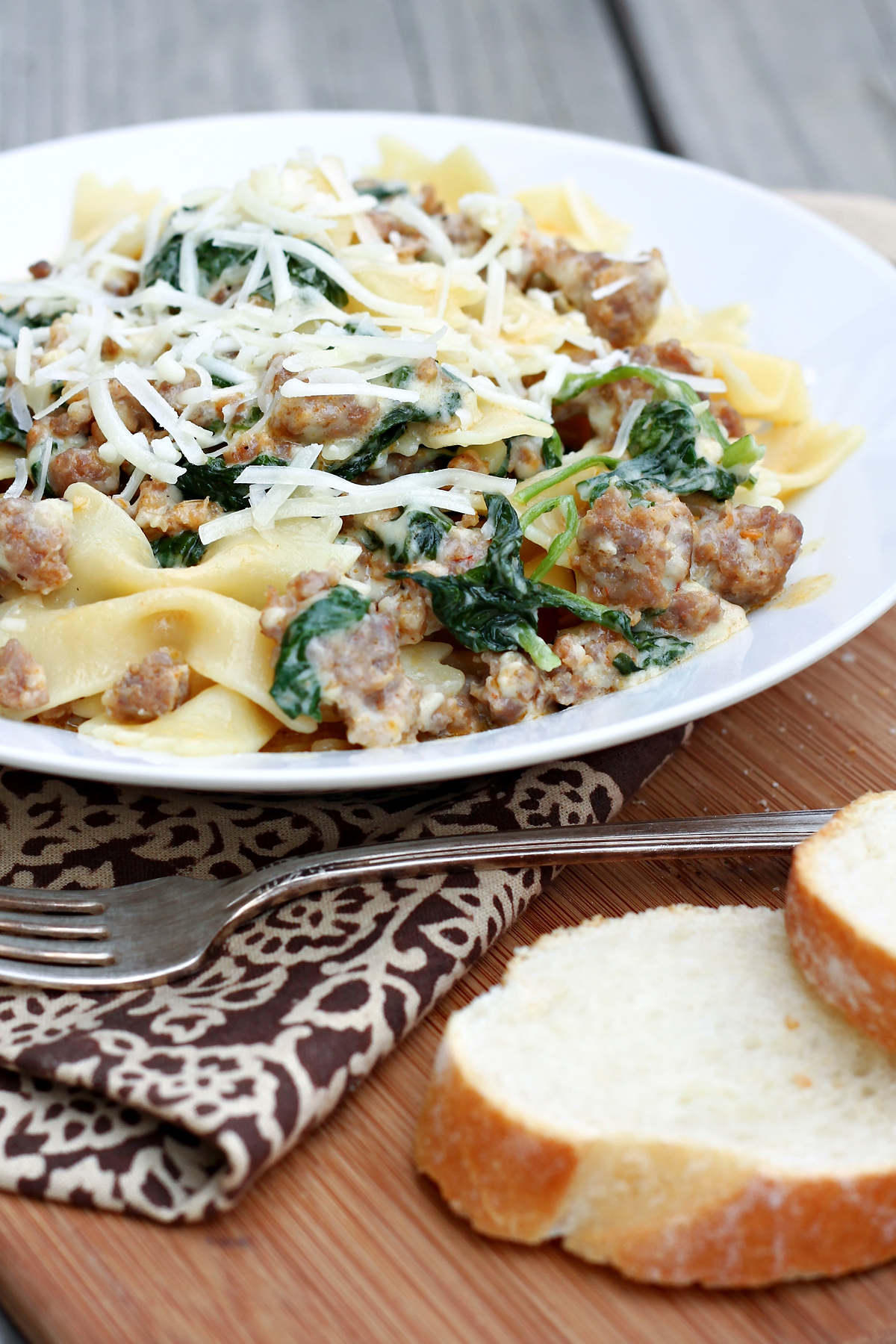 Pasta with Spicy Sausage & Rapini