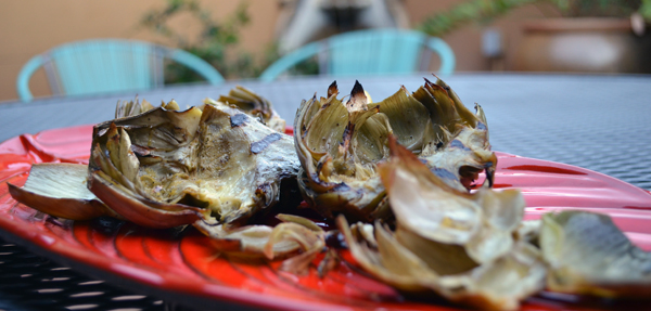 Grilled Lemon Garlic Artichokes