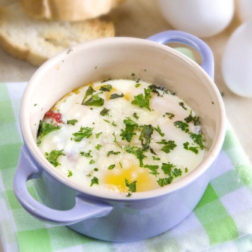Sun Dried Tomato and Herb Baked Eggs