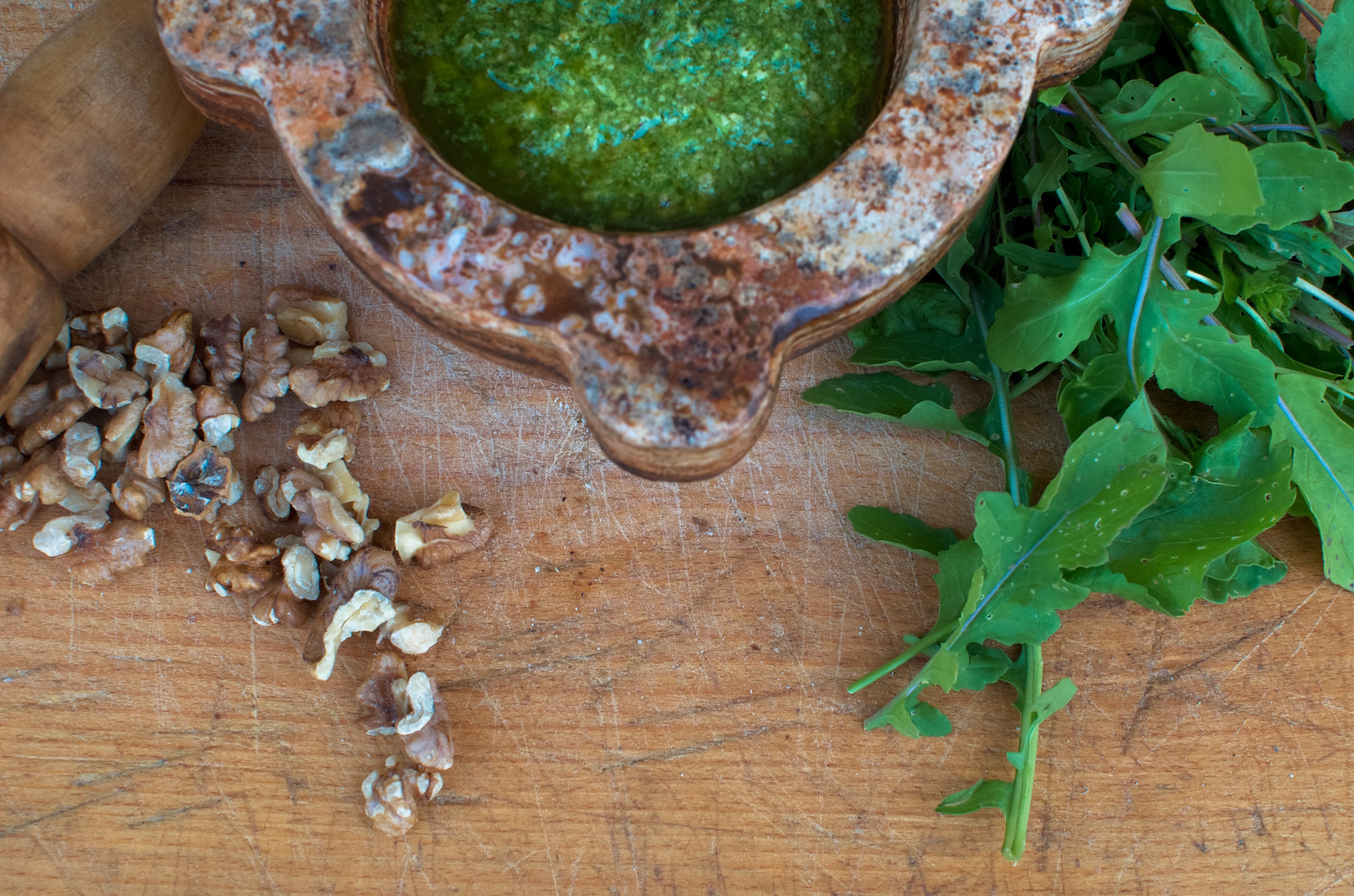 Arugula Walnut Pesto